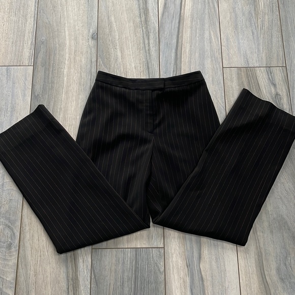 ***High Rise Black Red Pinstripe Pants size 4P - Picture 1 of 14